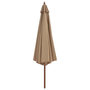 Voir la diapositive 2 : VIDAXL Parasol d'exterieur avec mat en bois 350 cm Taupe