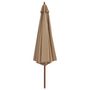 Voir la diapositive 2 : VIDAXL Parasol d'exterieur avec mat en bois 350 cm Taupe