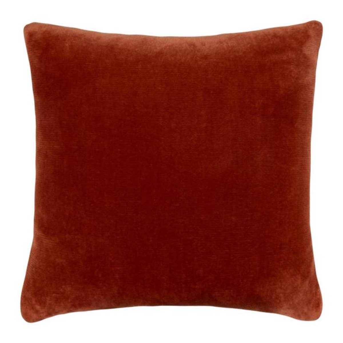 ATMOSPHERA Coussin en Flanelle Uni  Ollis  38x38cm Terracotta