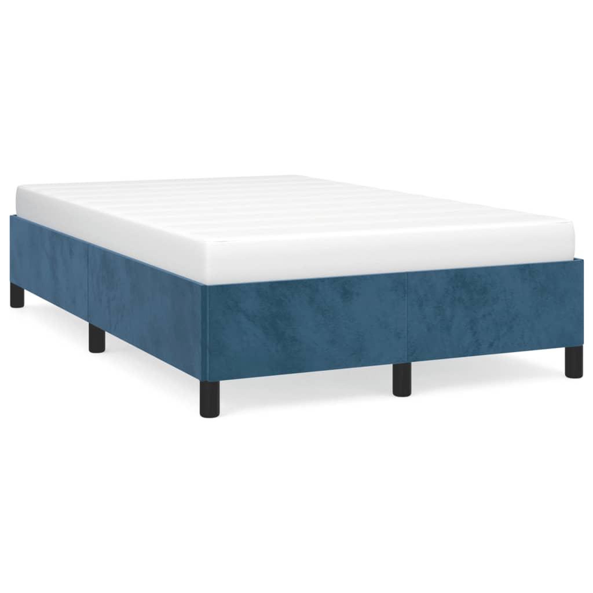 Voir la diapositive 2 : VIDAXL Cadre de lit sans matelas bleu fonce 120x190 cm velours