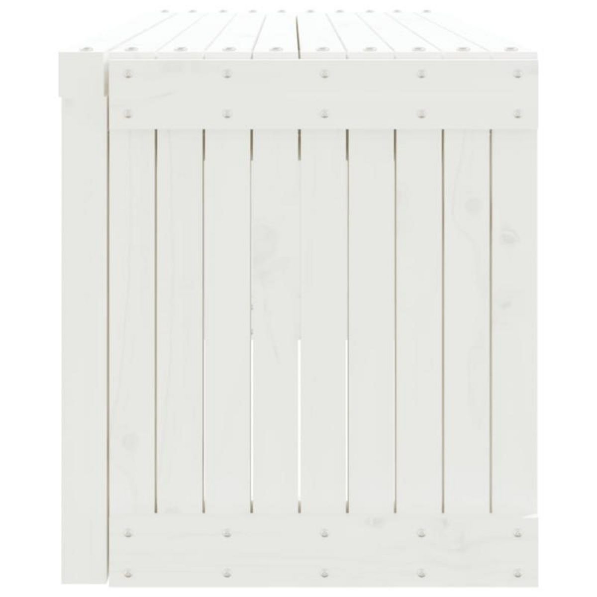 VIDAXL Banc de jardin extensible blanc 212,5x40,5x45cm bois massif pin