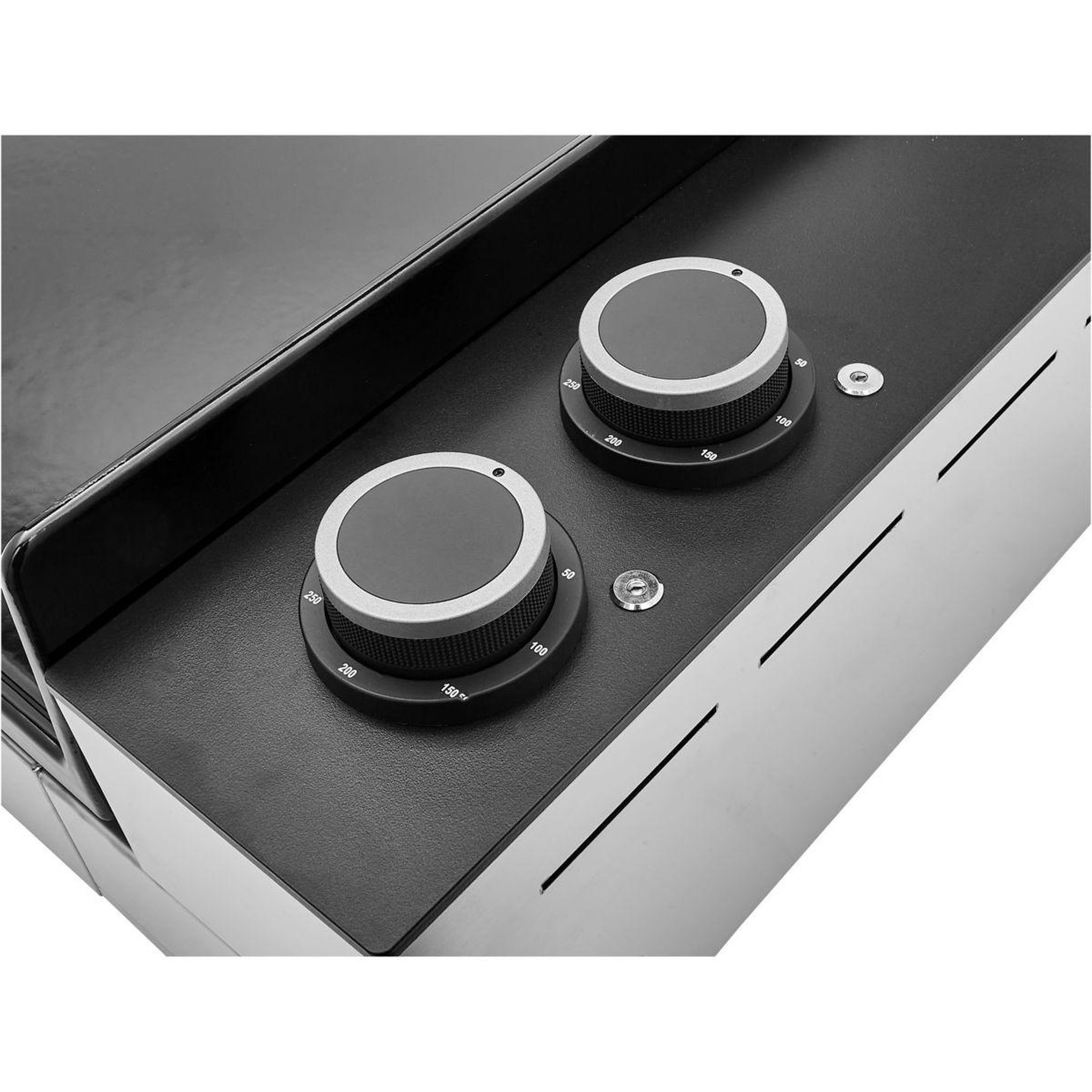 Voir la diapositive 5 : FORGE ADOUR Plancha électrique premium e60 inox 2 brûleurs à poser, 58.5x40.5 cm