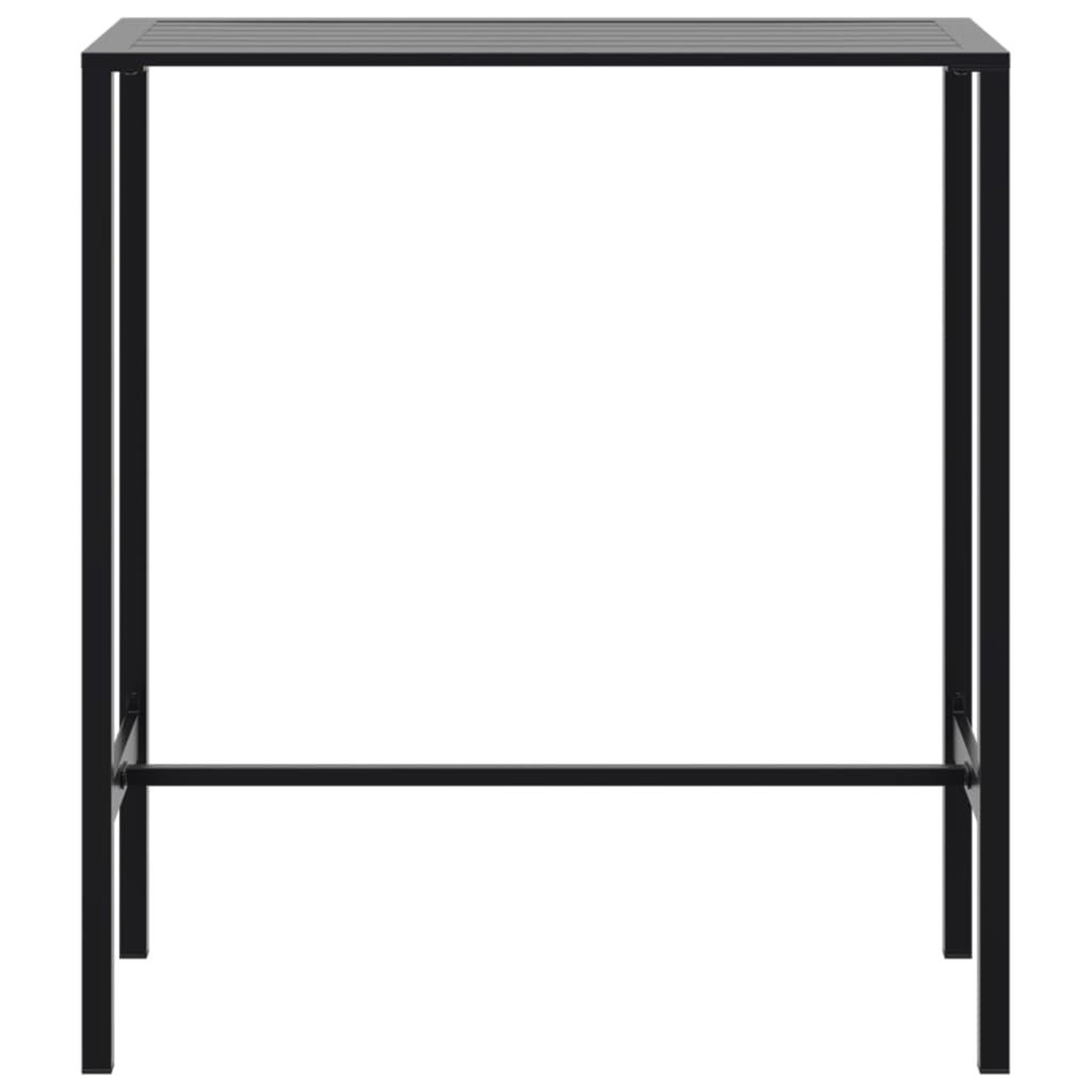 Voir la diapositive 4 : VIDAXL Table de bar noir 100x50x110 cm acier enduit de poudre