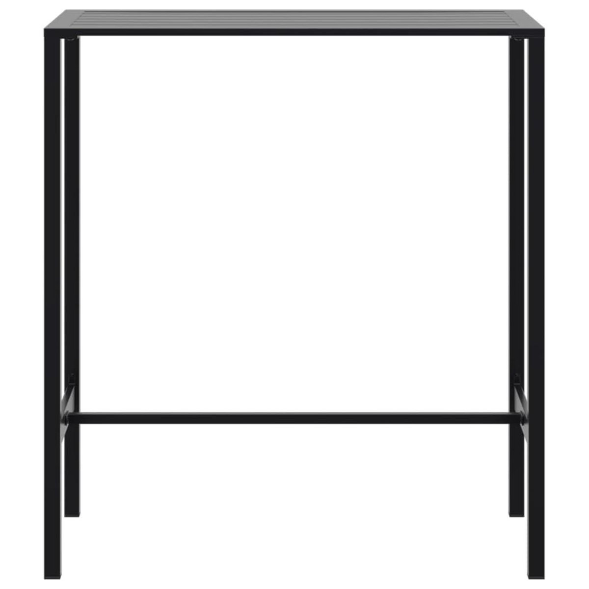 VIDAXL Table de bar noir 100x50x110 cm acier enduit de poudre