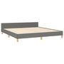 Voir la diapositive 5 : VIDAXL Cadre de lit sans matelas gris fonce 160x200 cm tissu
