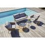 Voir la diapositive 2 : DCB GARDEN Salon bas de jardin en corde tissé taupe et anthracite  4 places CAPRI
