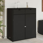 VIDAXL Armoire de rangement de jardin noir 105x55x113cm resine tressee