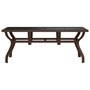 Voir la diapositive 3 : VIDAXL Table de jardin Marron et noir 180x80x70 cm Acier et verre