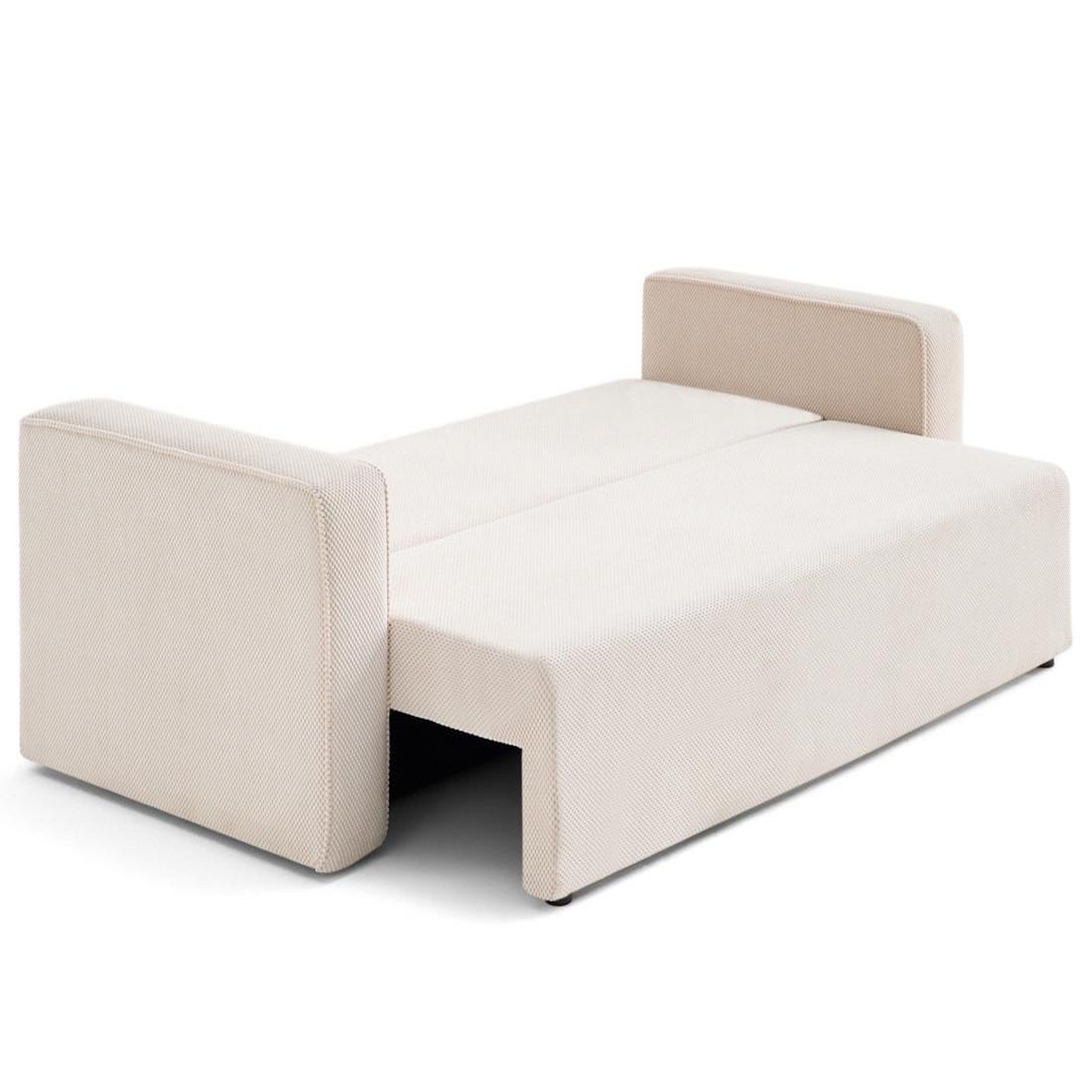 Voir la diapositive 2 : BEST MOBILIER Topaze - canapé droit 3 places convertible avec coffre en velours texturé
