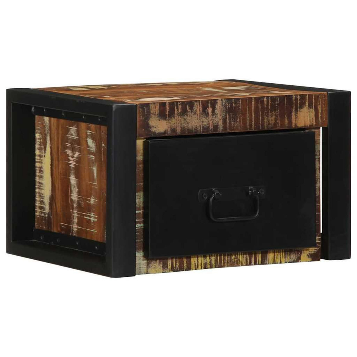 VIDAXL Table de chevet multicolore 40x35x25 cm bois de recuperation