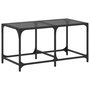 Voir la diapositive 2 : VIDAXL Table basse avec dessus en verre noir 78,5x40x40 cm acier