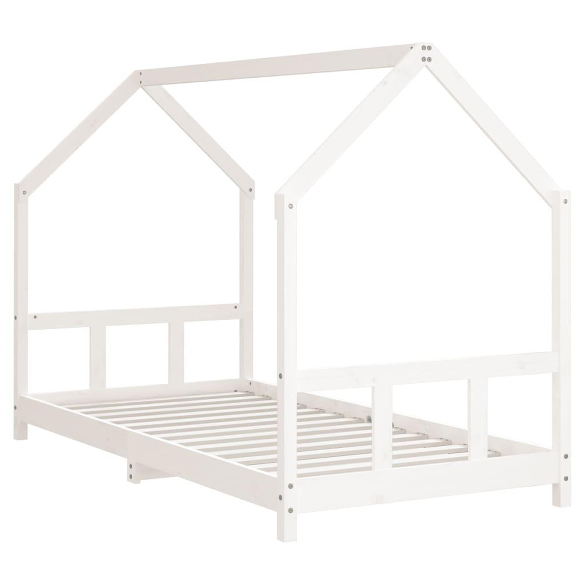 Voir la diapositive 3 : VIDAXL Cadre de lit pour enfants blanc 90x200 cm bois de pin massif