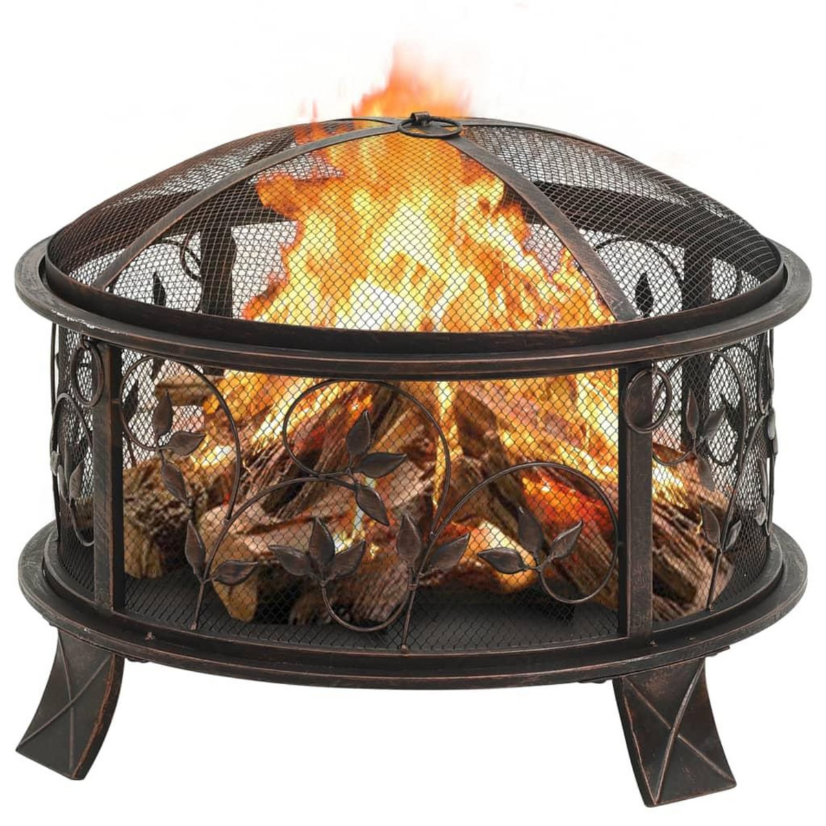 VIDAXL Foyer rustique avec tisonnier 67,5 cm XXL Acier