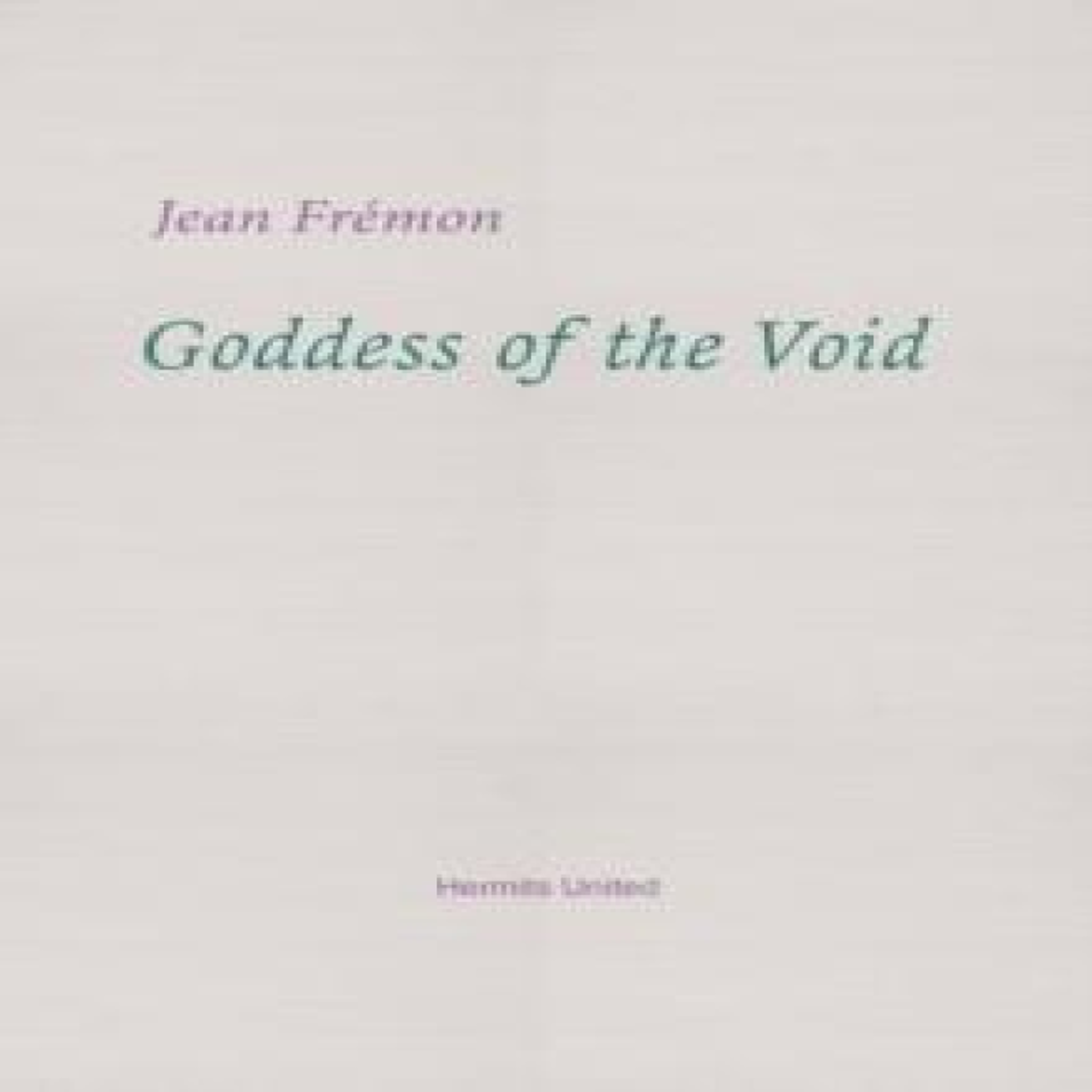 LIVRES Goddess of the Void - Jean Fremon