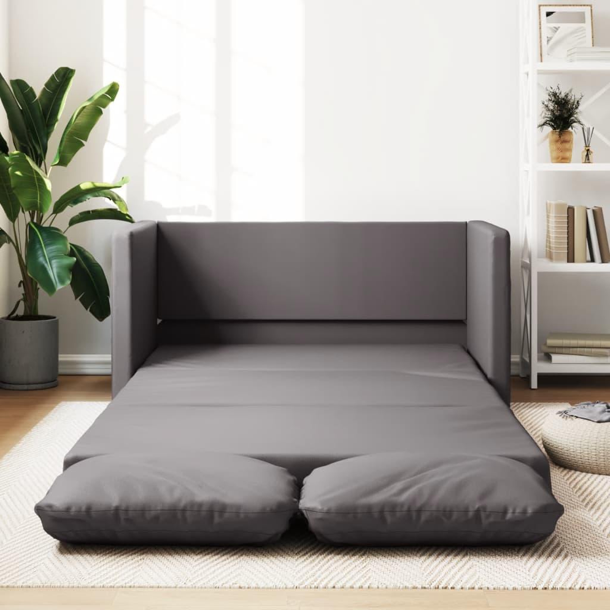 VIDAXL Canape-lit 2 en 1 gris 112x174x55 cm similicuir