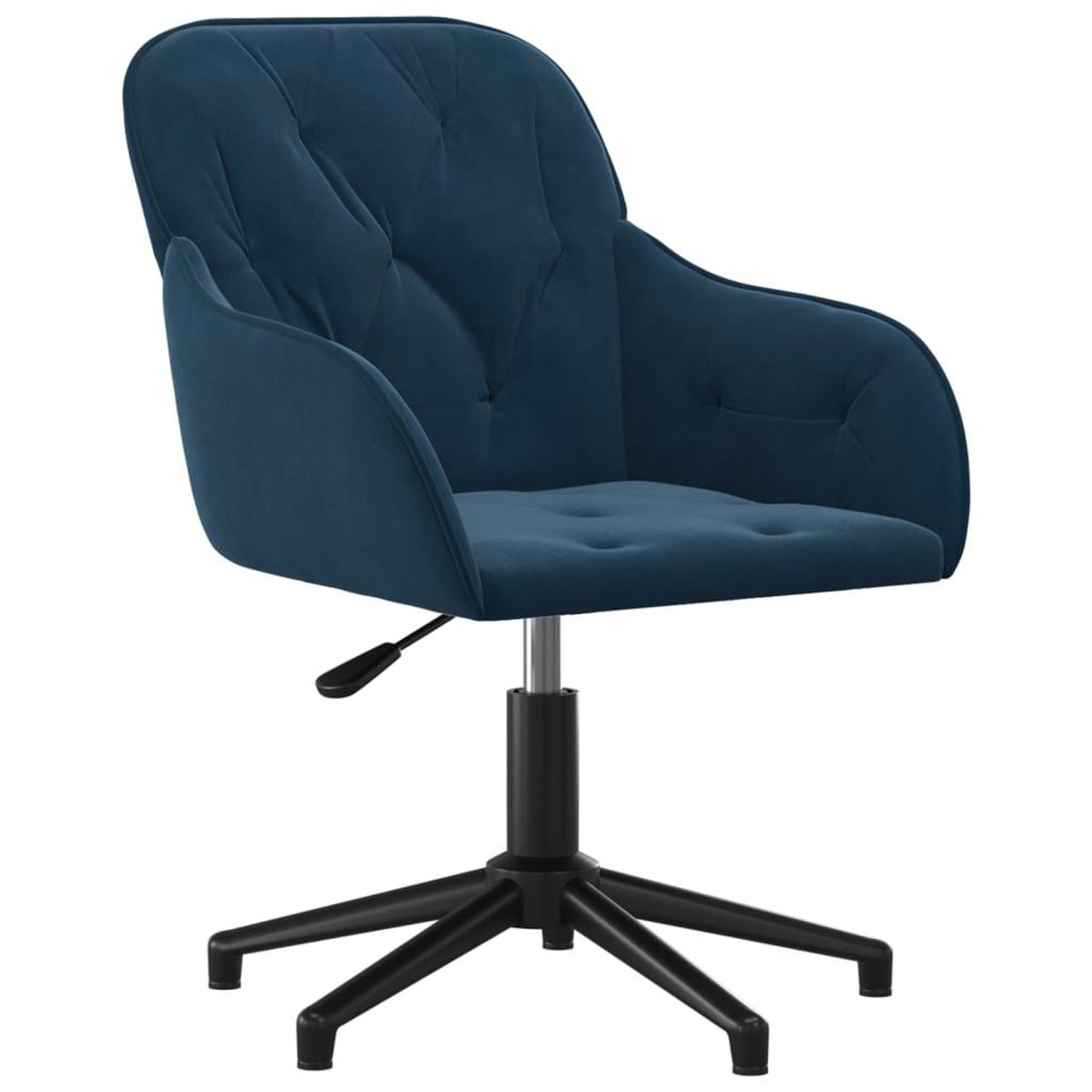 Voir la diapositive 2 : VIDAXL Chaise pivotante de bureau Bleu Velours