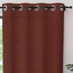 SOLEIL D'OCRE Rideau à oeillets pur coton PANAMA, par Soleil d'Ocre. Coloris disponibles : Vert, Orange, Bleu, Marron, Beige, Rouge, Gris, Noir, Jaune, Blanc