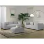 LISA DESIGN Stella - canapé fixe 3 places - en velours côtelé - style contemporain Couleur - Gris clair