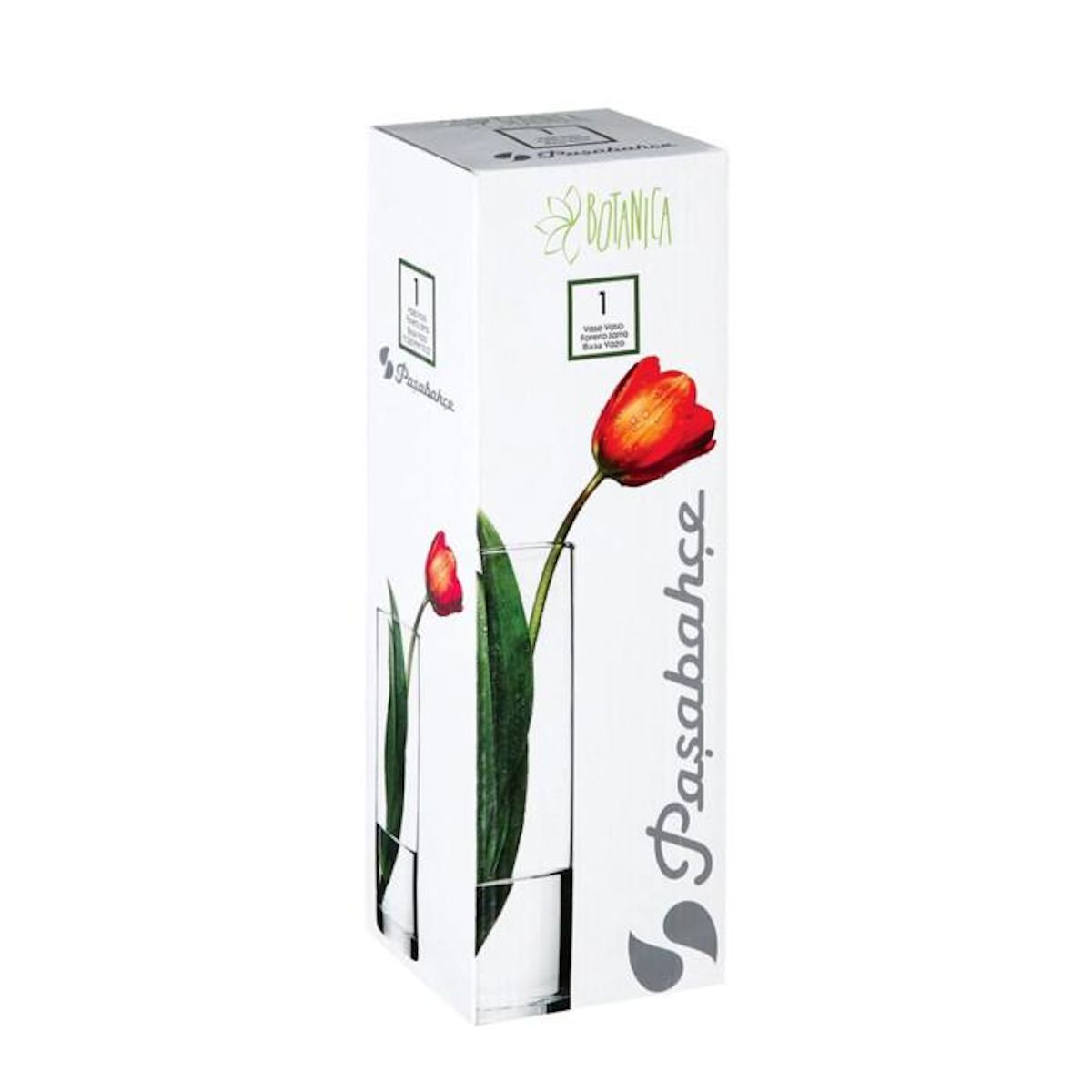 ATMOSPHERA Vase Cylindrique  Flora  26cm Transparent