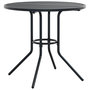 Voir la diapositive 2 : VIDAXL Table de patio ronde anthracite acier enduit de poudre