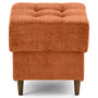 Voir la diapositive 1 : LISA DESIGN Anna - pouf en velours texturé - pieds en bois