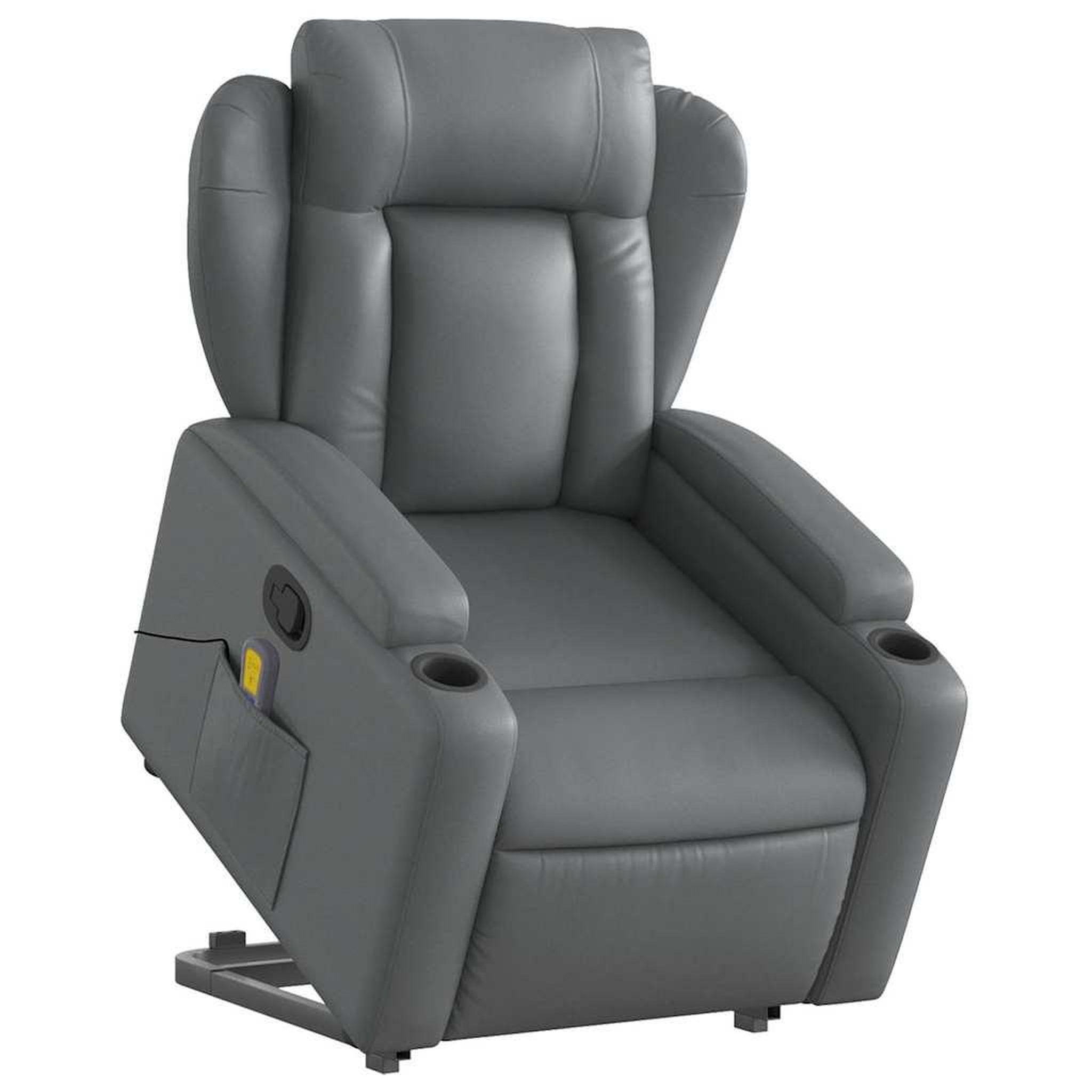 Voir la diapositive 3 : VIDAXL Fauteuil inclinable de massage Gris Similicuir