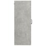Voir la diapositive 4 : VIDAXL Armoire murale suspendue Gris beton 69,5x34x90 cm