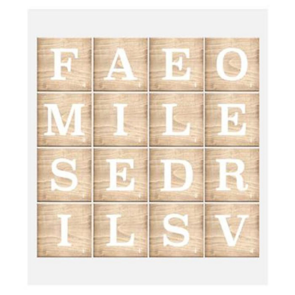 ATMOSPHERA Sticker Relief  Lettres  41x41cm Blanc