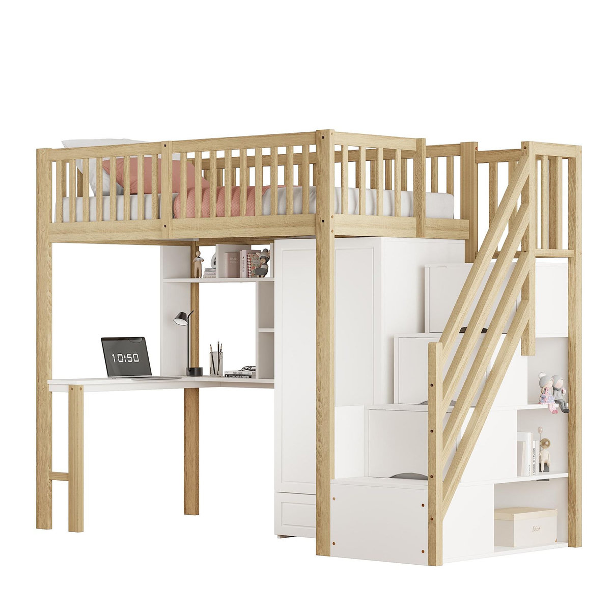 MERAX Lit mezzanine enfant