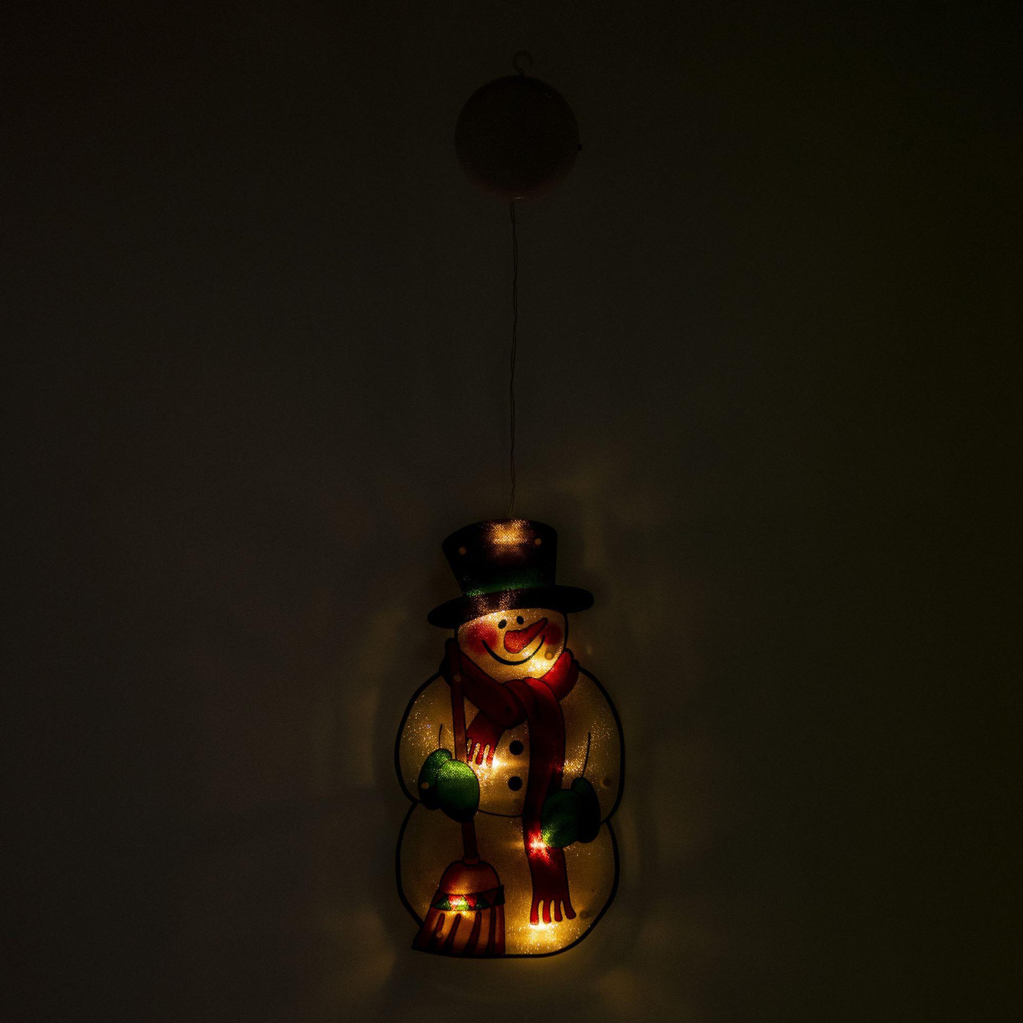 Voir la diapositive 4 : WERKAPRO Bonhomme de neige lumineux 10led  13,3 x 25 x 2,6 cm