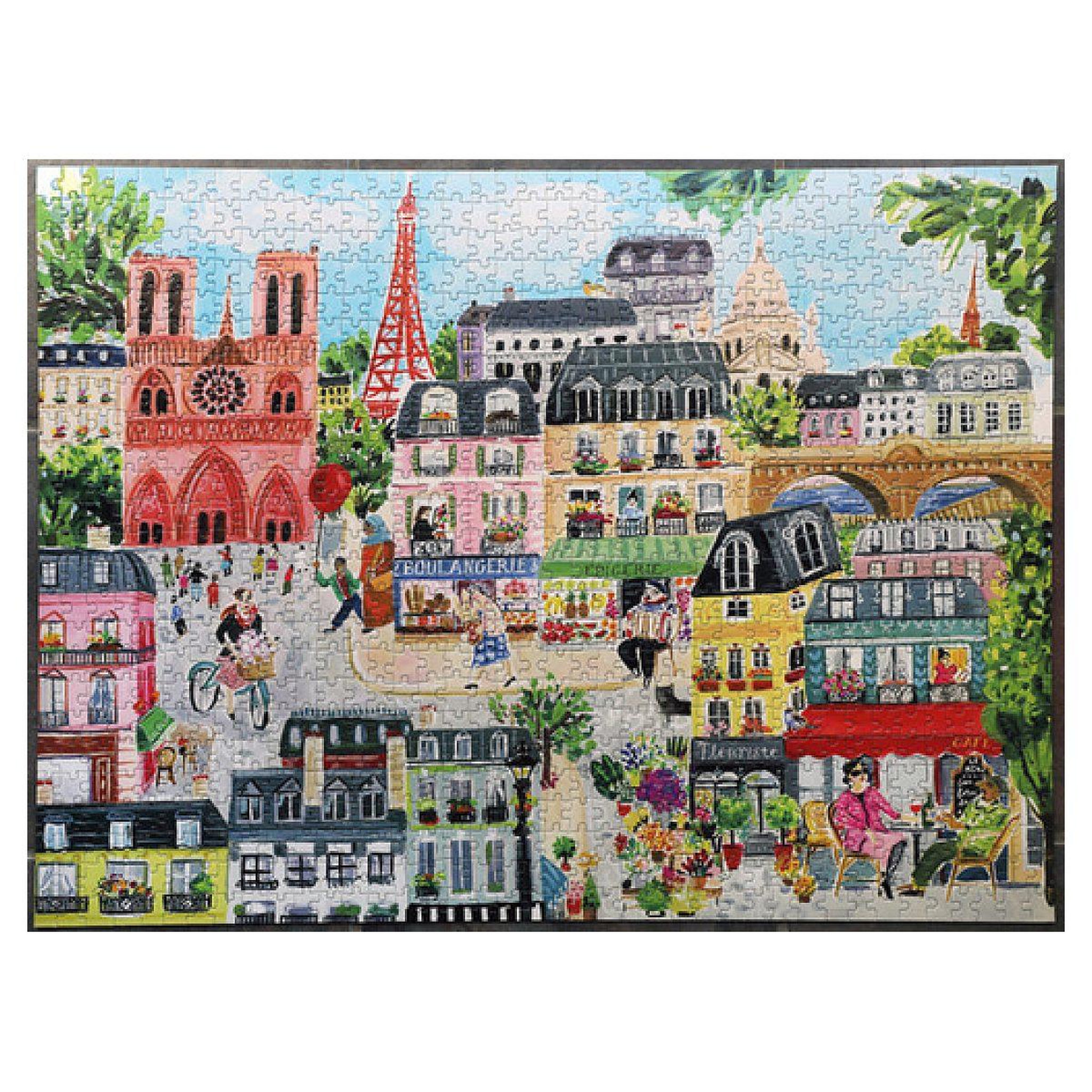 Voir la diapositive 2 : Eeboo Puzzle - paris in a day - 1000 pieces
