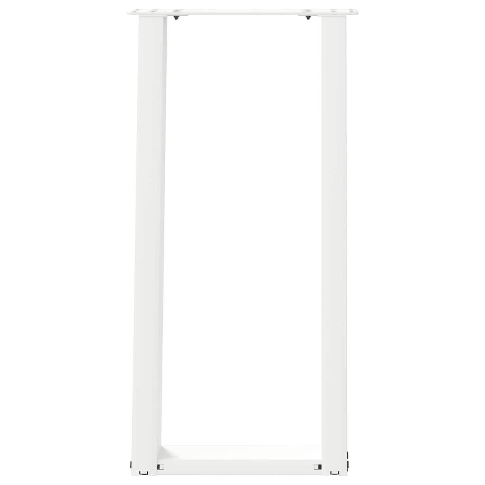 Voir la diapositive 5 : VIDAXL Pieds de table console forme de U 2pcs blanc 28x(72-73)cm acier