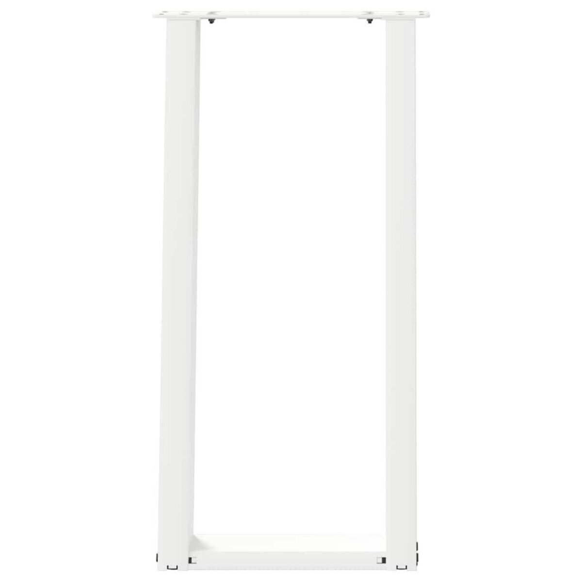 VIDAXL Pieds de table console forme de U 2pcs blanc 28x(72-73)cm acier