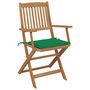 Voir la diapositive 2 : VIDAXL Chaises pliables de jardin lot de 2 avec coussins Bois d'acacia