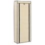 Voir la diapositive 3 : VIDAXL Armoire a chaussures avec housse Creme 57x29x162 cm Tissu