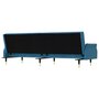 VIDAXL Canape-lit avec coussins bleu velours