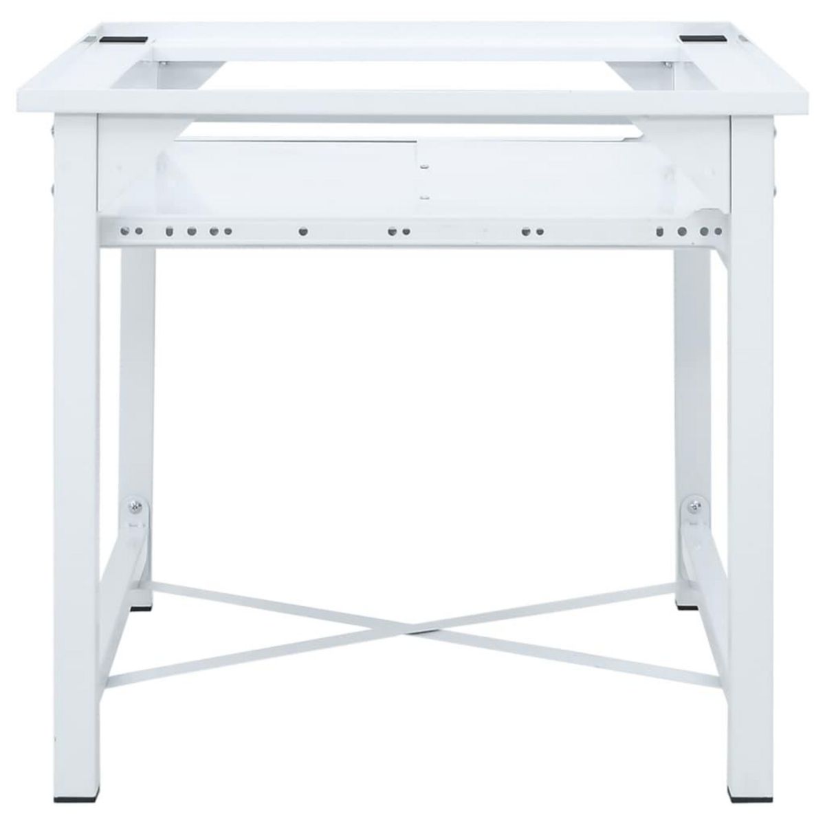 VIDAXL Socle pour machine a laver avec etagere coulissante Blanc