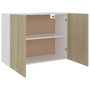 Voir la diapositive 5 : VIDAXL Armoire suspendue Chene sonoma 80x31x60 cm Bois d'ingenierie