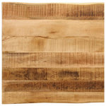 VIDAXL Dessus de table bord vivant 60x60x2,5 cm bois de manguier brut