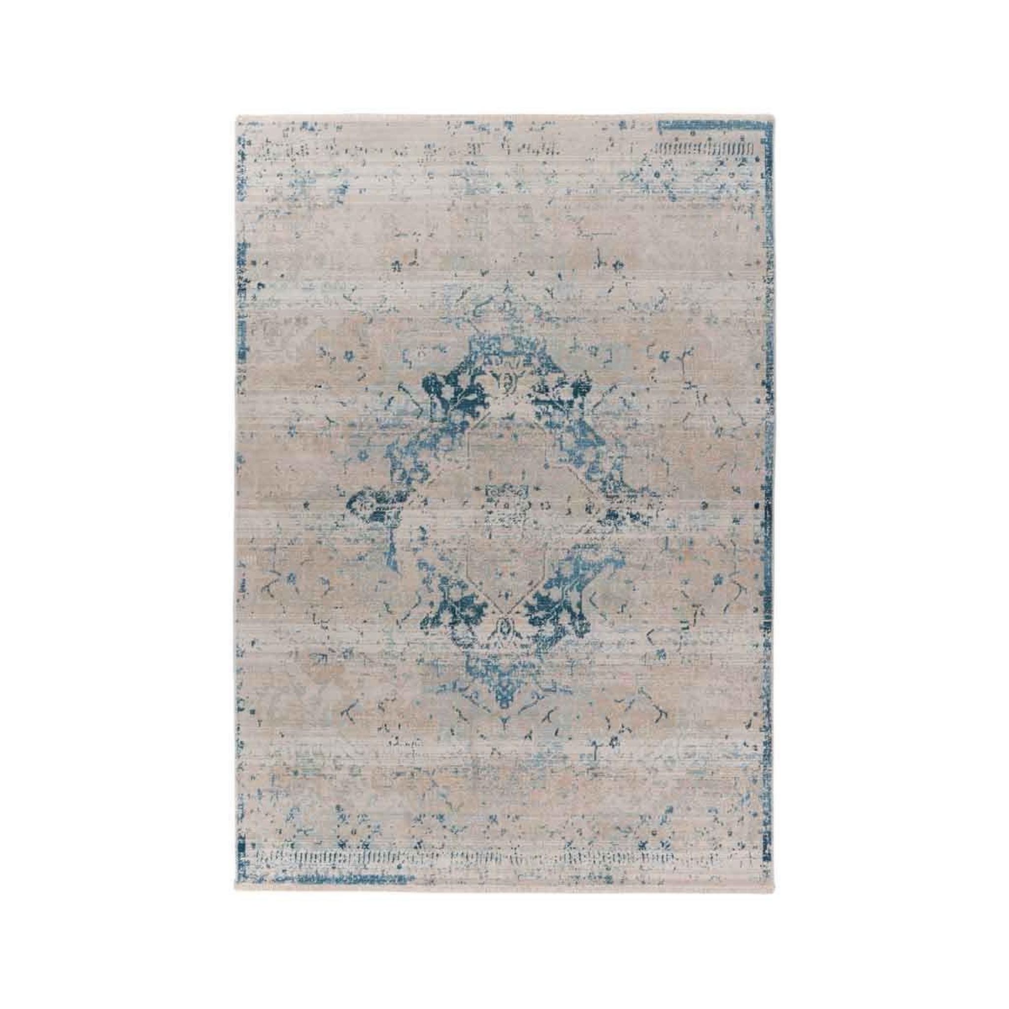 Voir la diapositive 1 : Paris Prix Tapis Tissé Oriental à Poils Courts  Dilan  Bleu