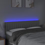 Voir la diapositive 3 : VIDAXL Tete de lit a LED Gris clair 144x5x78/88 cm Tissu