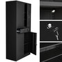 Voir la diapositive 4 : tectake Armoire de classement en métal en acier lâqué époxy noir