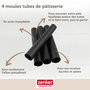 Voir la diapositive 6 : ZENKER Lot de 4 moules à gâteau en tube 13 x 2,5 cm Zenker