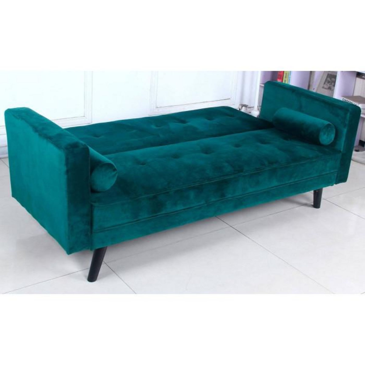 Paris Prix Canapé Convertible 3 Places Scandinave  Navya  Vert