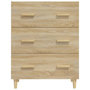 Voir la diapositive 3 : VIDAXL Buffet Chene sonoma 70x34x90 cm Bois d'ingenierie
