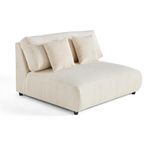 LISA DESIGN Garance - module d'assise 2 places - en velours côtelé. Coloris disponibles : Vert, Orange, Gris, Bleu, Beige