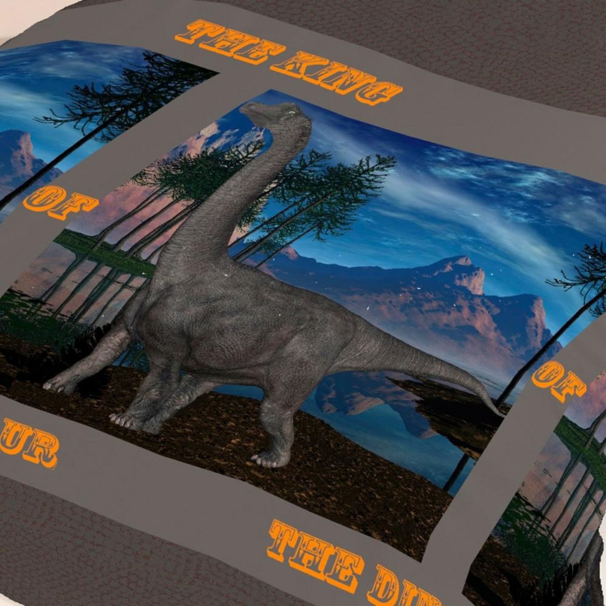Dourev Housse de couette 140x200 DINOSAUR KING + 1 taie