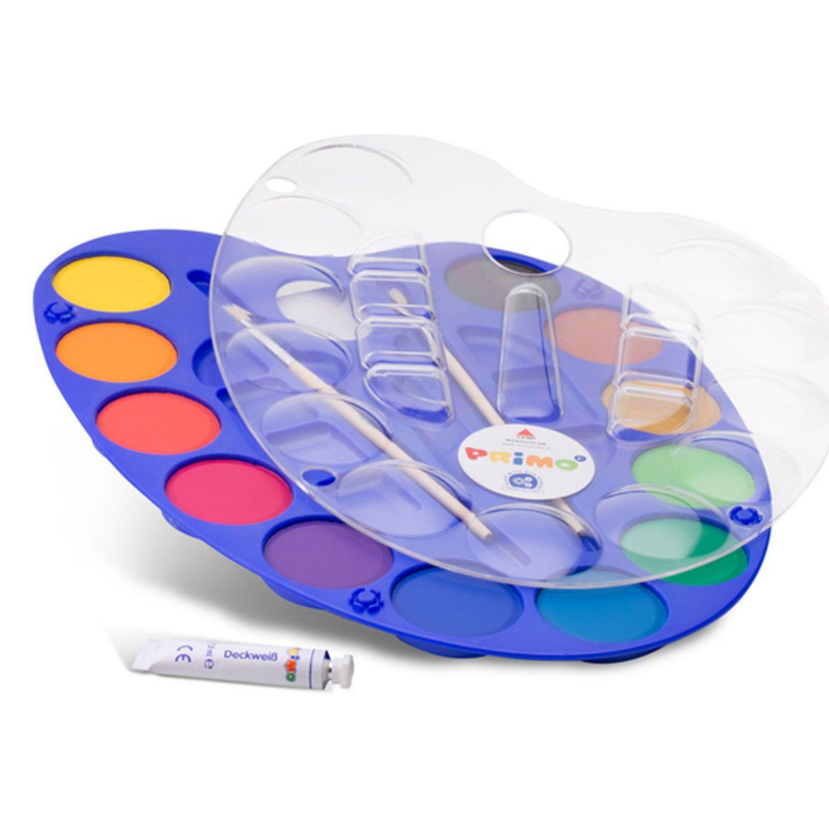 PRIMO Grande palette d'aquarelle 12 couleurs Ø 44 mm