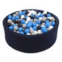  Piscine à balles Aire de jeu + 450 balles bleu marine noir,blanc,bleu,gris