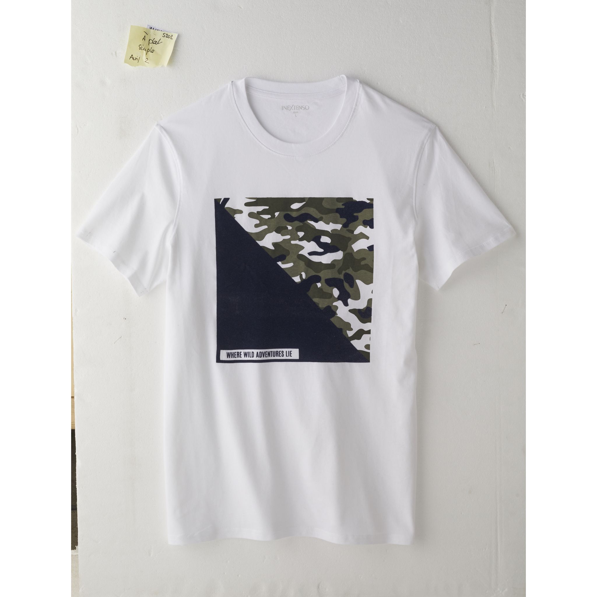 JAPAN RAGS TEE SHIRT , tee shirt col V blanc + inscription japan rags